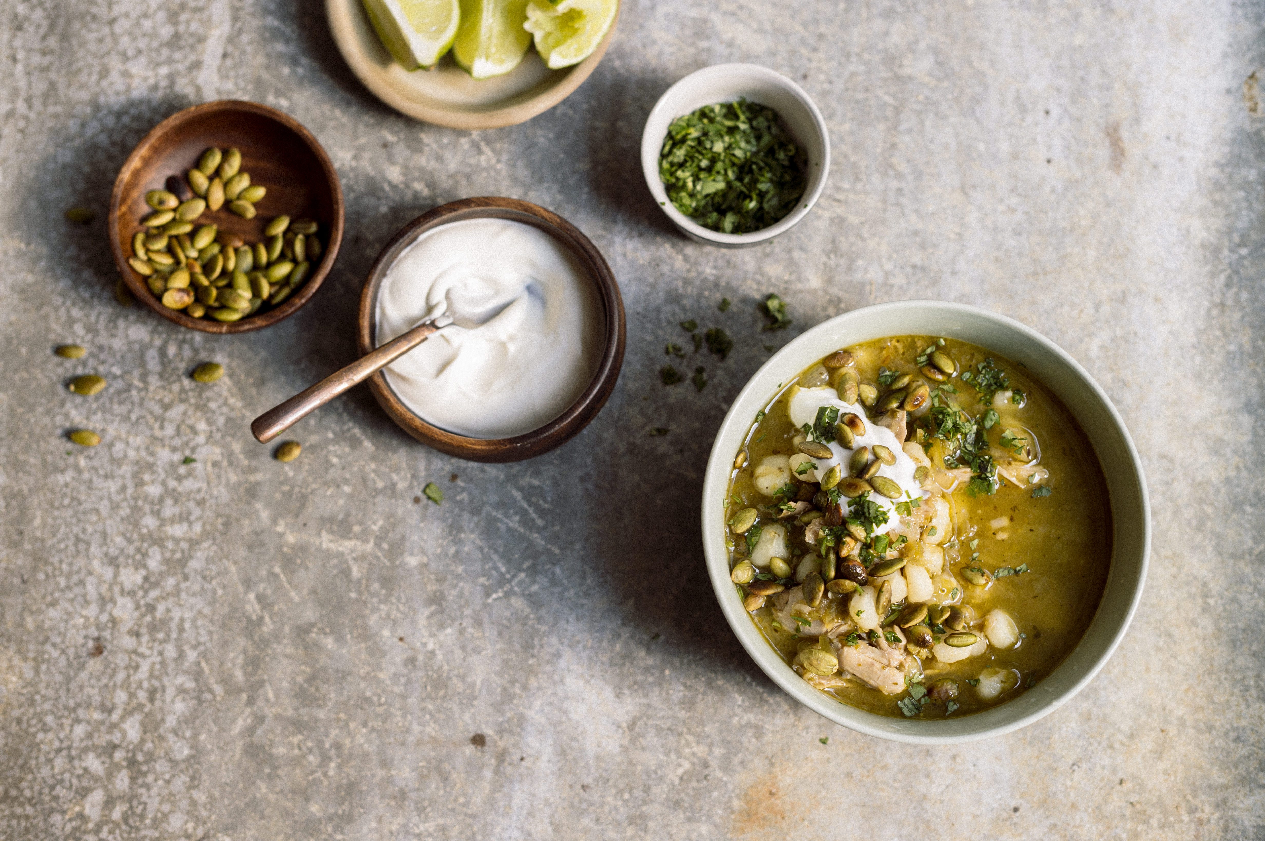 mexican-chicken-soup-tomatillos-hominy