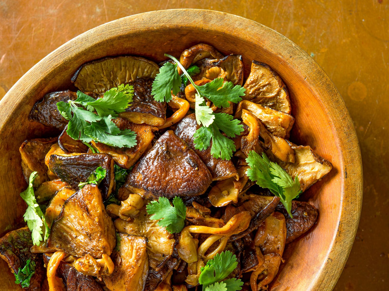 Braised Mushrooms with Sichuan Chili Oil