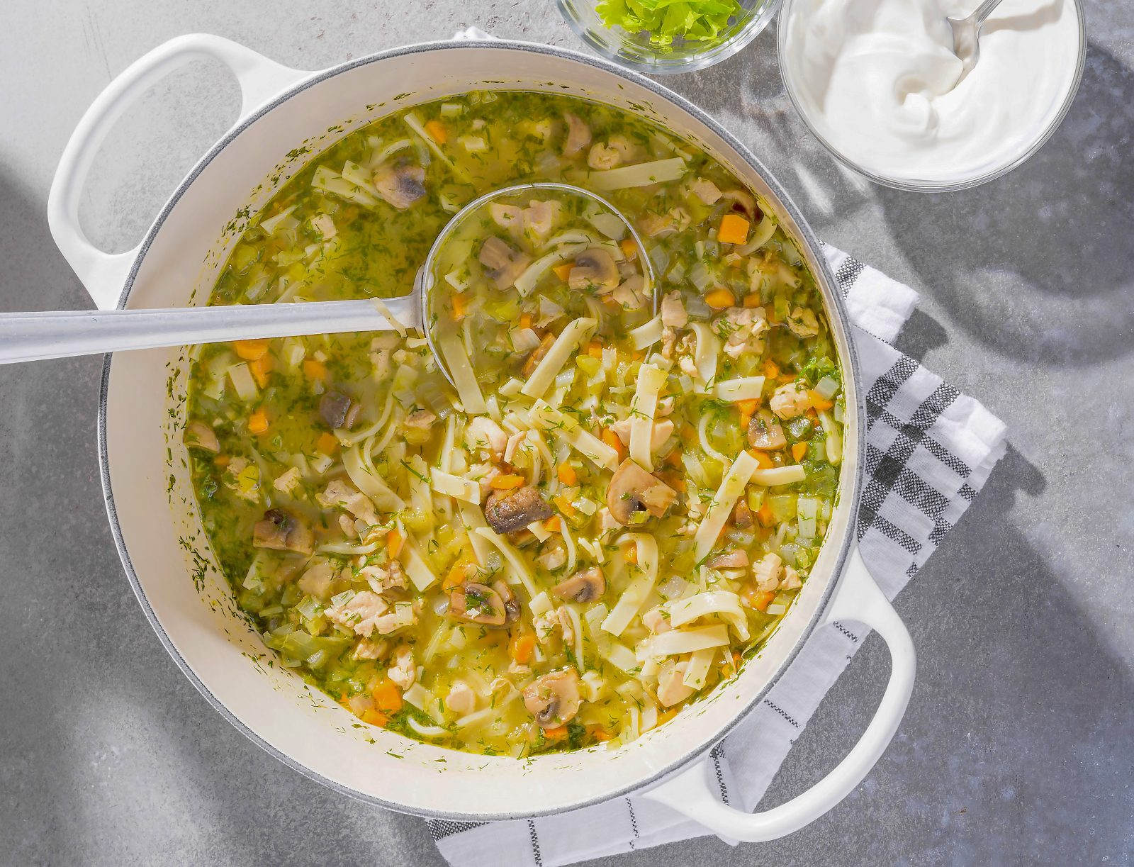 Chicken Mushroom Noodle Soup Sauerkraut