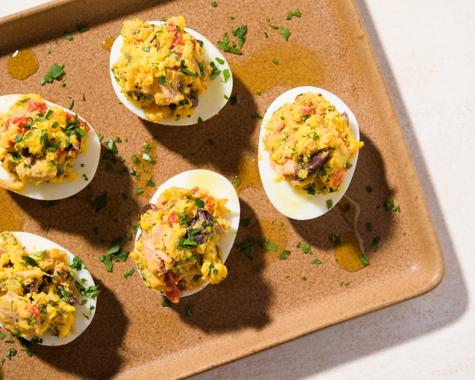 Deviled Eggs with Tuna Olives and Capers Cook What You Have Milk Street