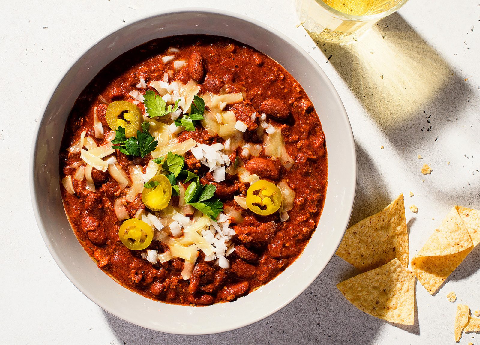 Eight Ingredient Beef and Bean Chili