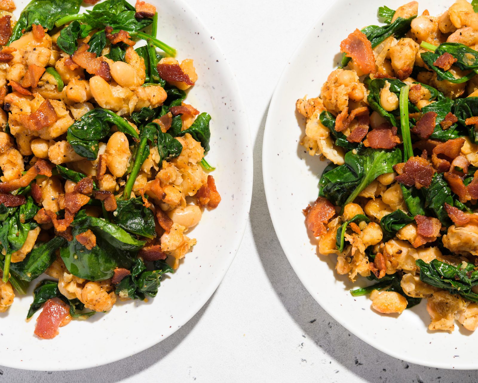 Fried White Beans with Bacon Garlic and Spinach - Milk Street Cook What You Have