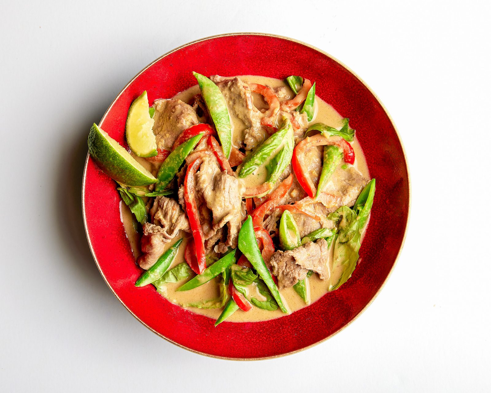 Green Curry Beef Snap Peas