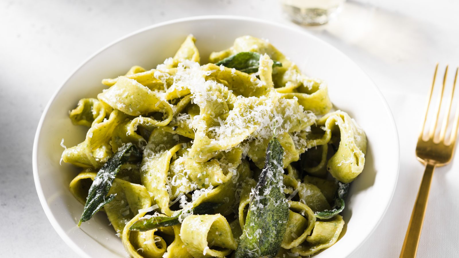 Basil Tagliatelle with Butter, Sage and Parmesan - Milk Street