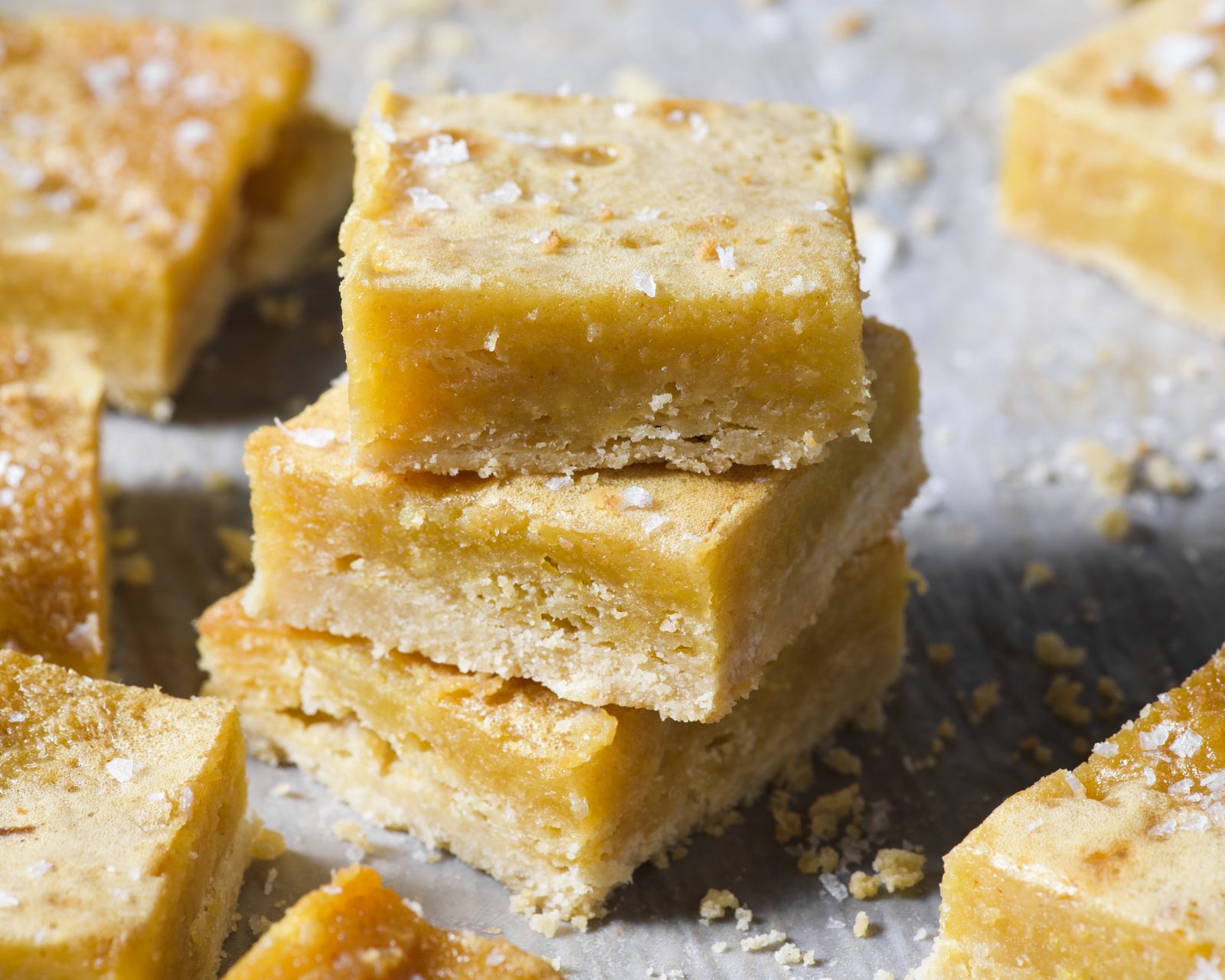 Salty Honey Browned Butter Bars Stacked
