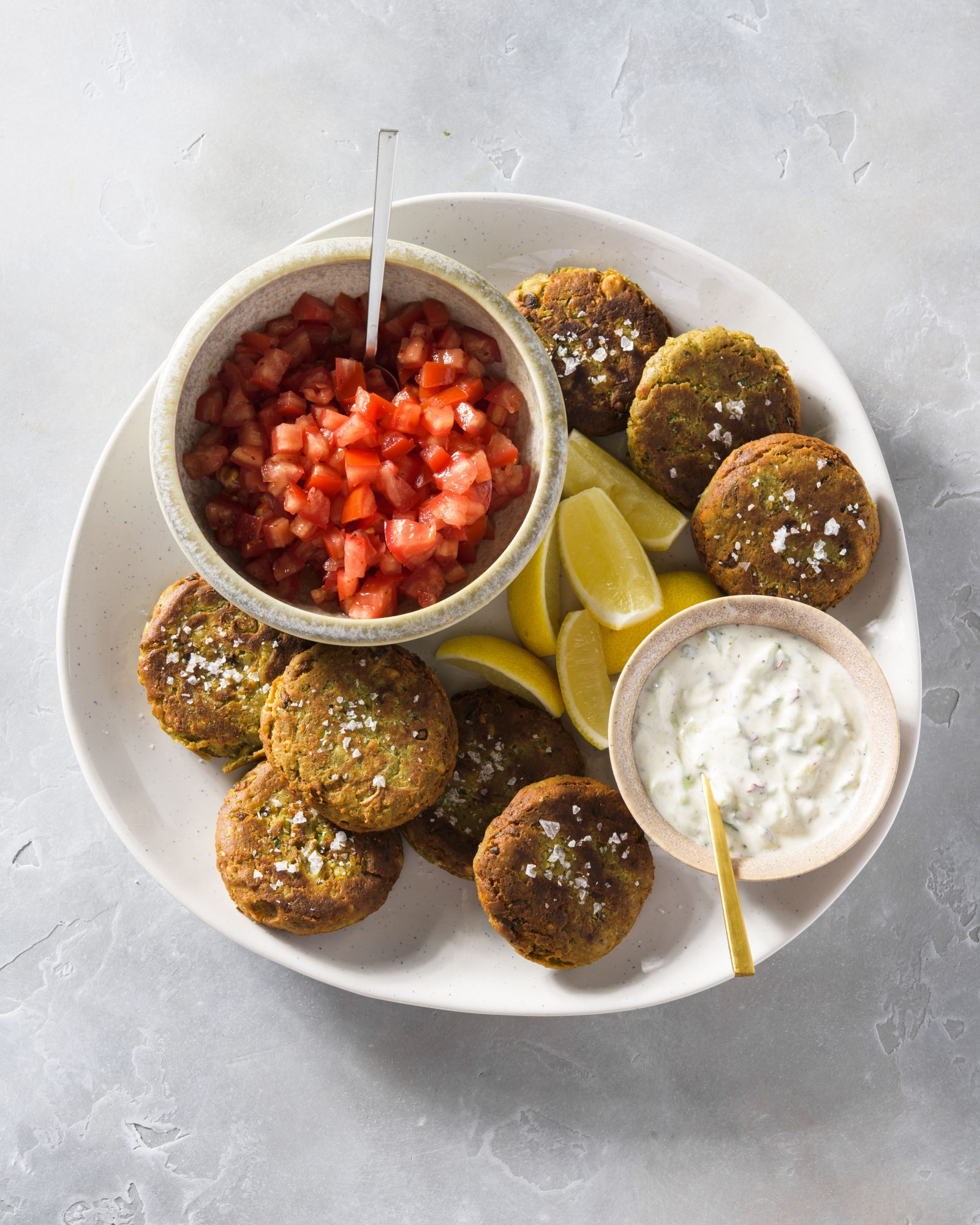 Rhodes style chickpea fritters v