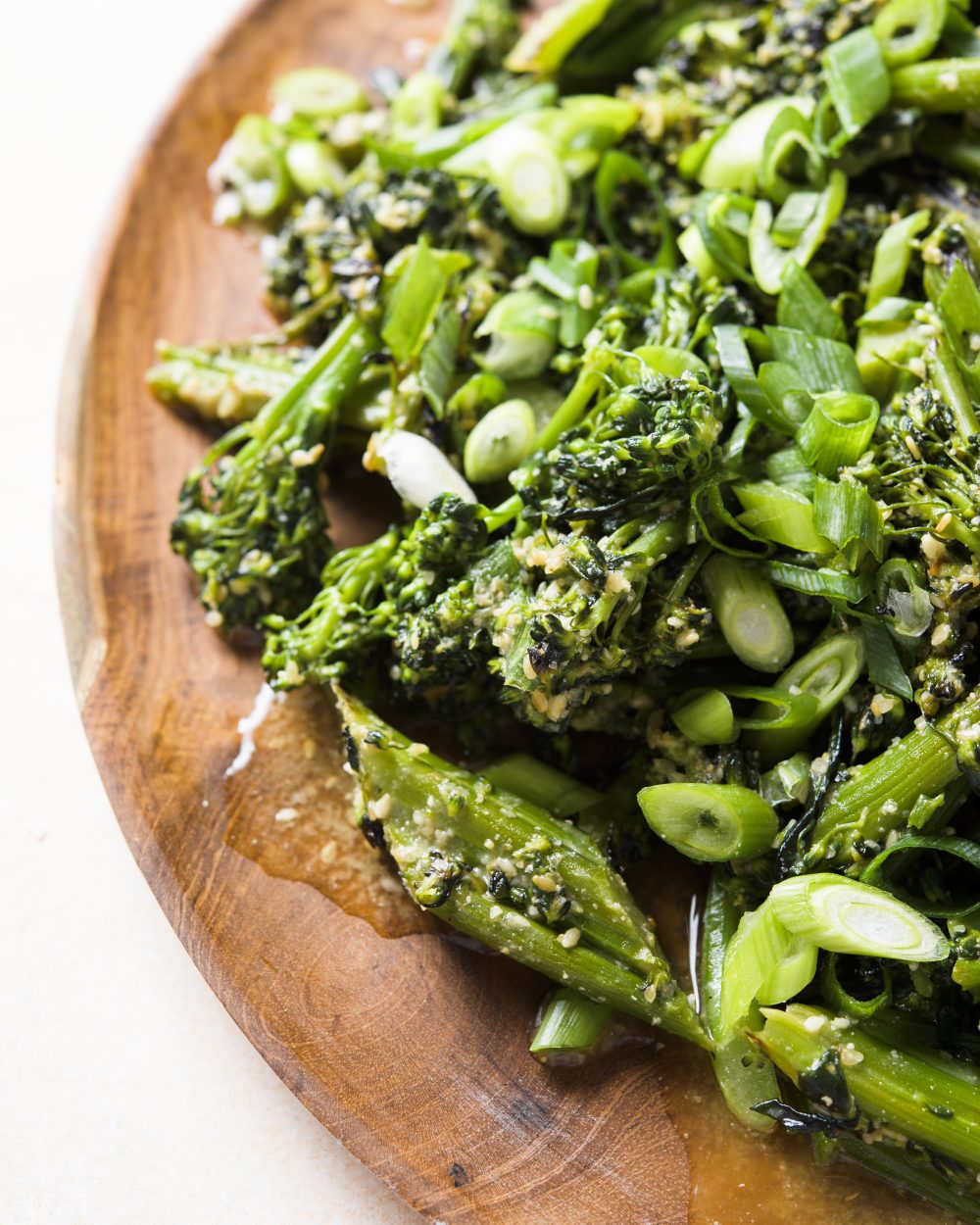 Broccolini sesame miso sauce v