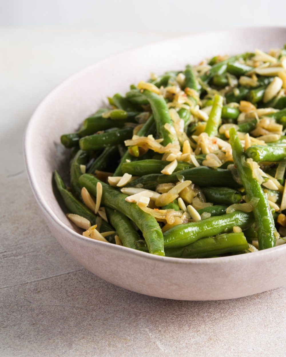 Green beans browned butter almonds v