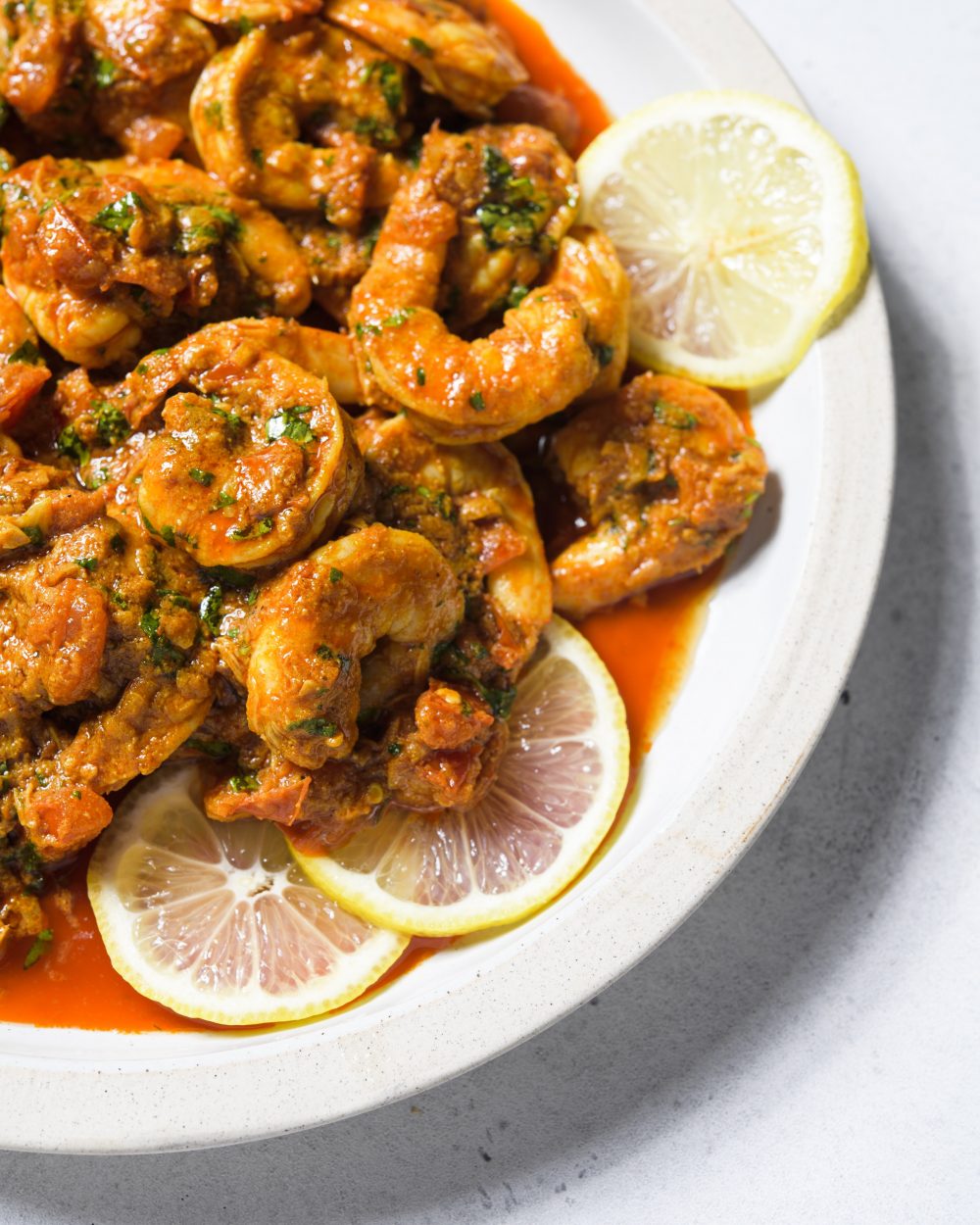 Moroccan harissa garlic shrimp crevettes pil pil v