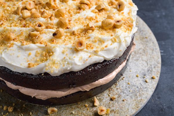 Chocolate-Hazelnut Cream Cake