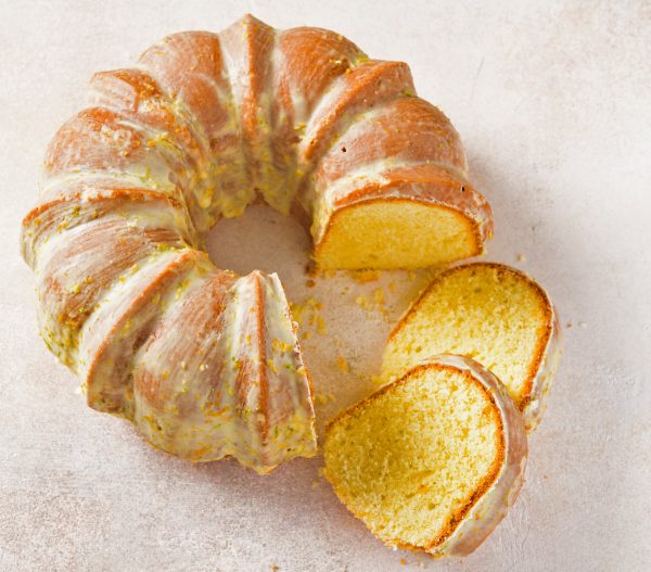 Glazed Three-Citrus and Almond Bundt Cake