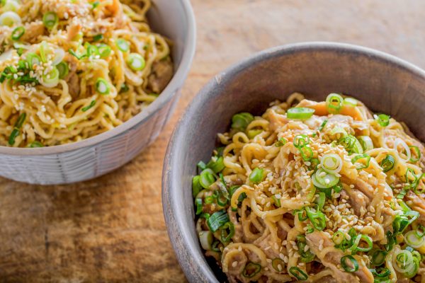 Sesame Noodles with Chicken and Scallions