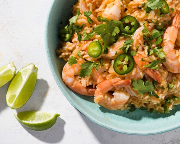 Veracruz-Style Rice and Shrimp