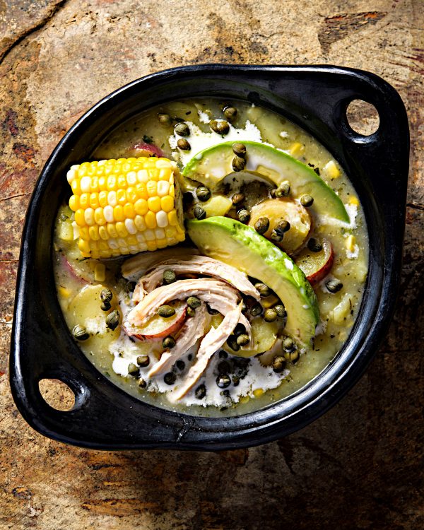 Colombian Potato Soup with Chicken, Corn and Capers (Ajiáco)