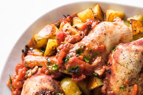 Portuguese-Style Pot-Roasted Chicken