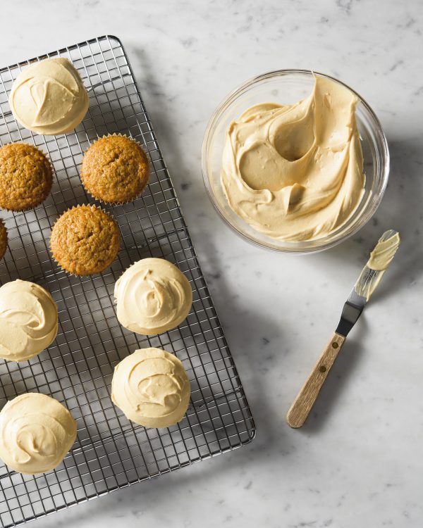 Sweet Potato Cupcakes with Cream Cheese-Caramel Frosting