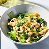 Hot Oil Noodles with Bok Choy