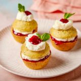 Lemon Cream Raspberry Victoria Cakes