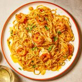 Lemon Garlic Shrimp Spaghetti