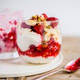 Raspberry Pistachio Meringue Spiced Whipped Cream