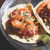 Seared shrimp tacos