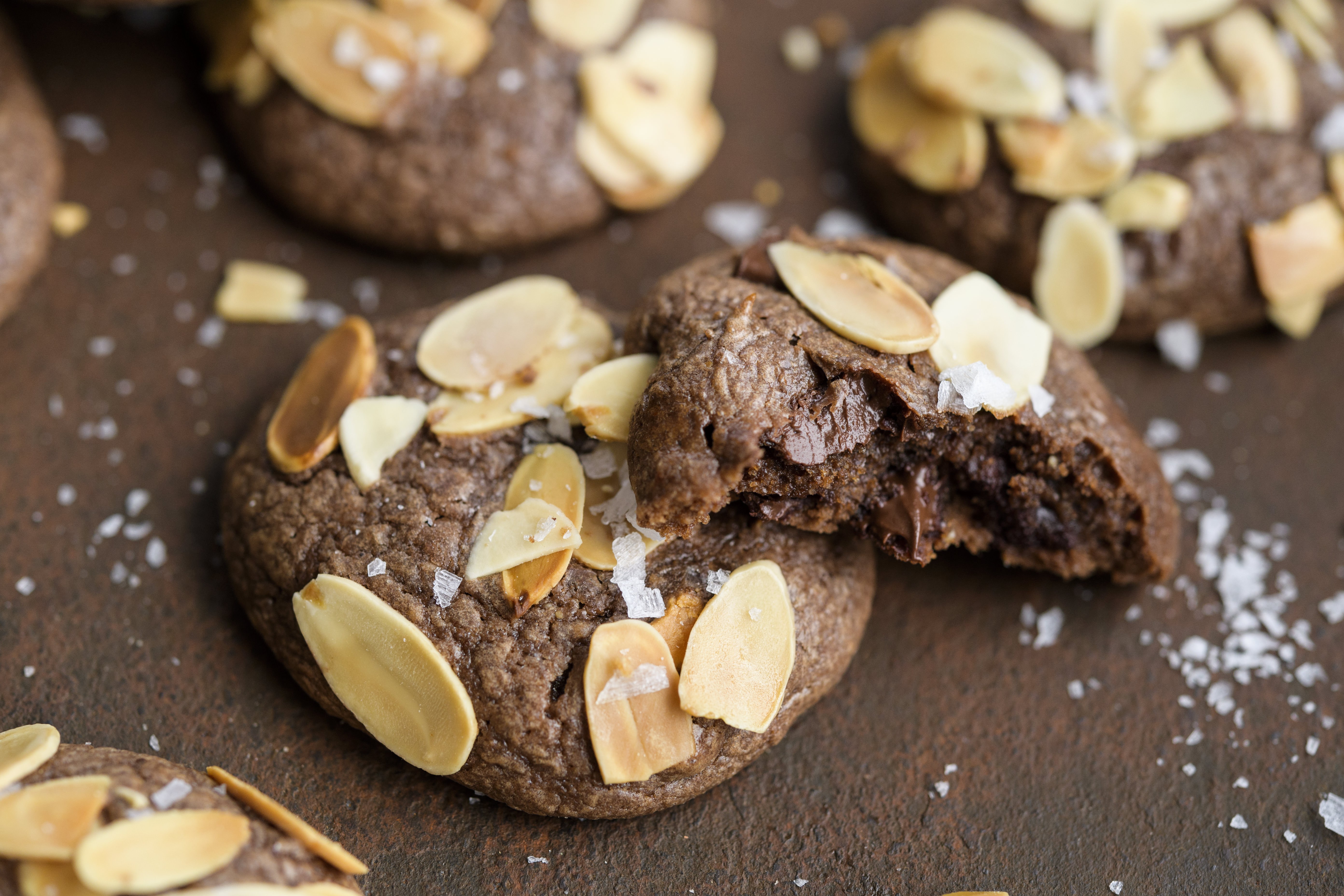 Triple-Chocolate Almond Cookies