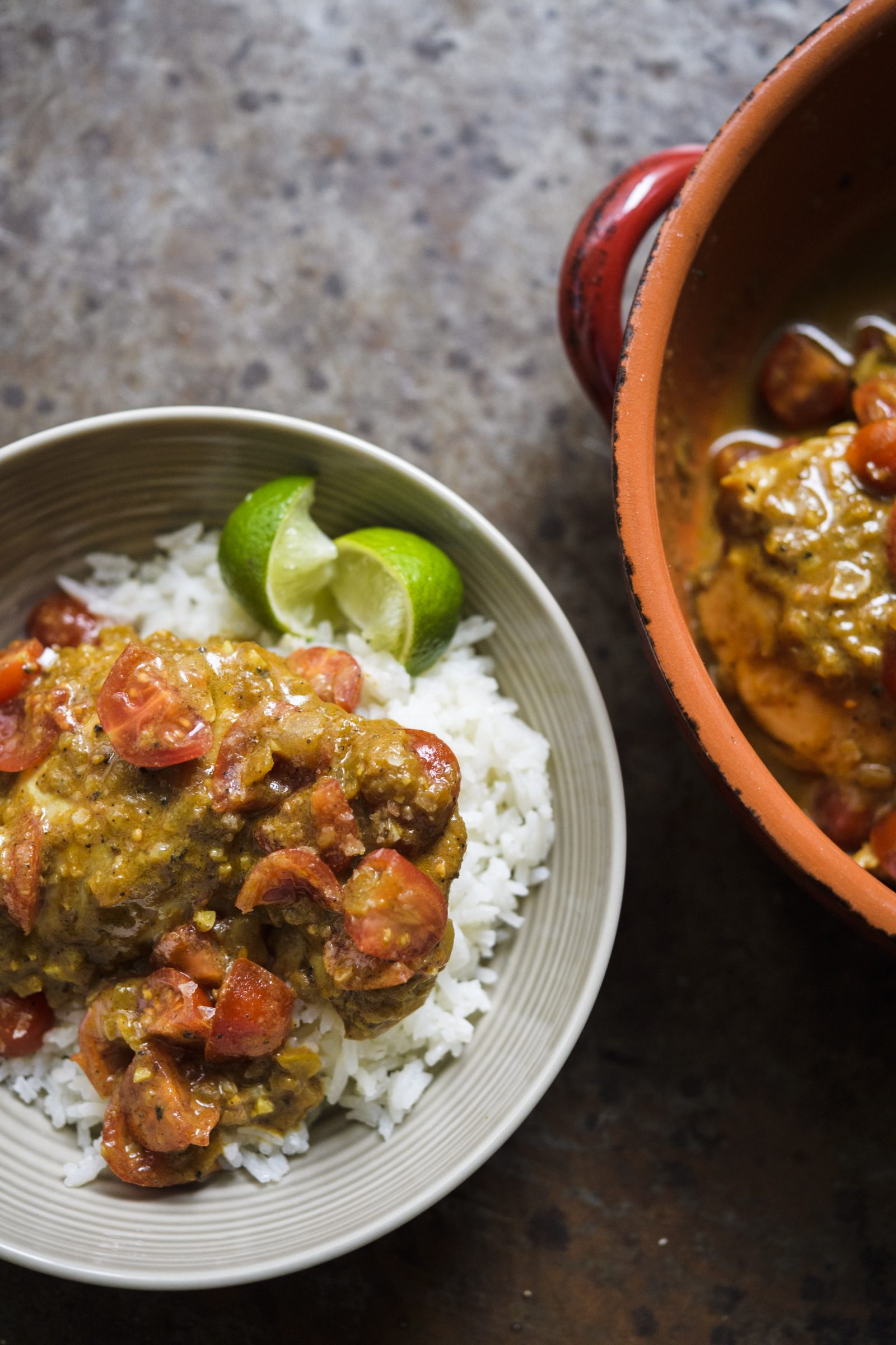 Colombian Coconut-Braised Chicken and Coconut Rice
