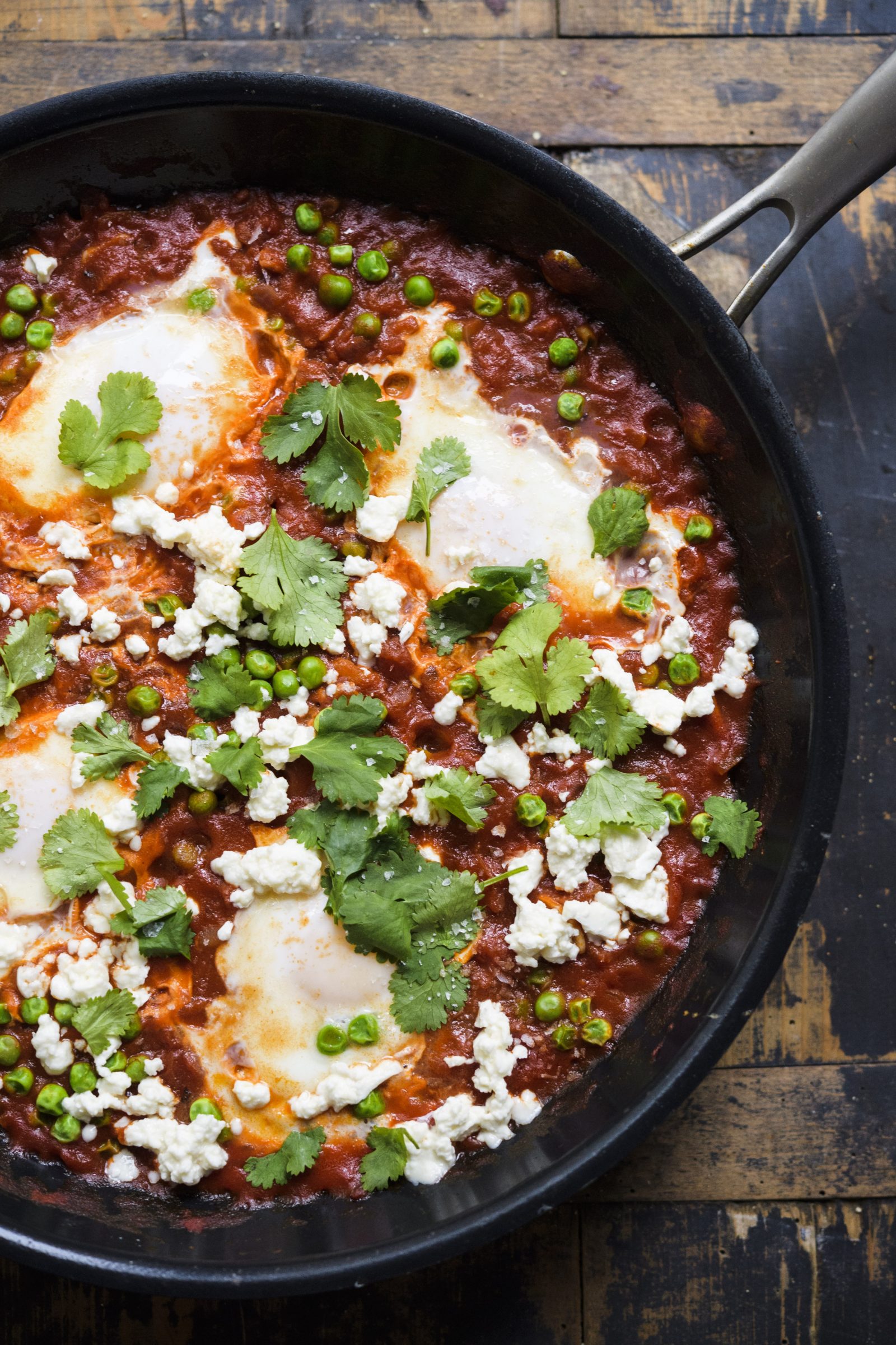 Eggs with Linguiça and Peas