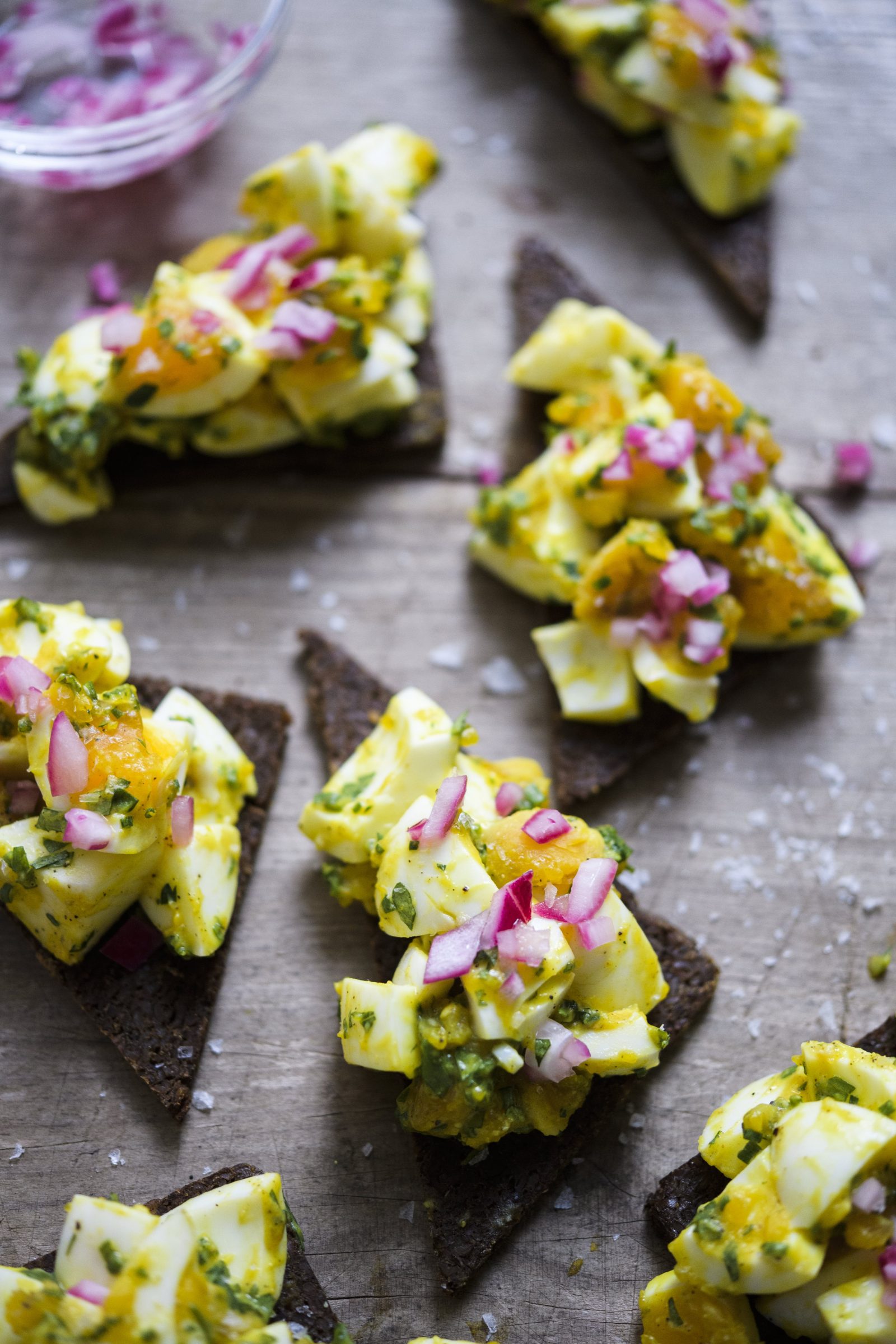 Herbed Egg Salad with Pickled Red Onion