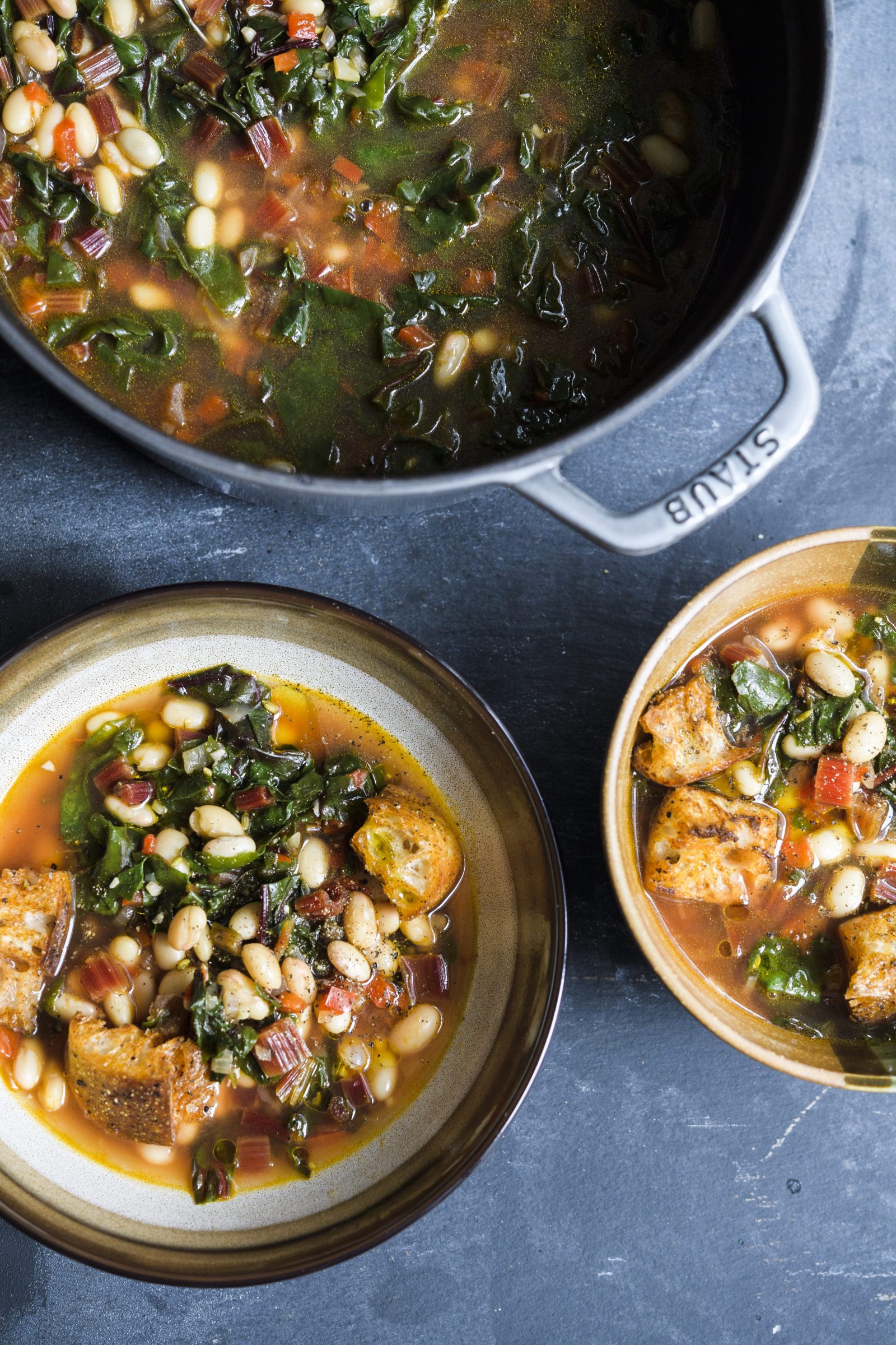 Tuscan Soup with Bread, Beans and Greens (Ribollita)