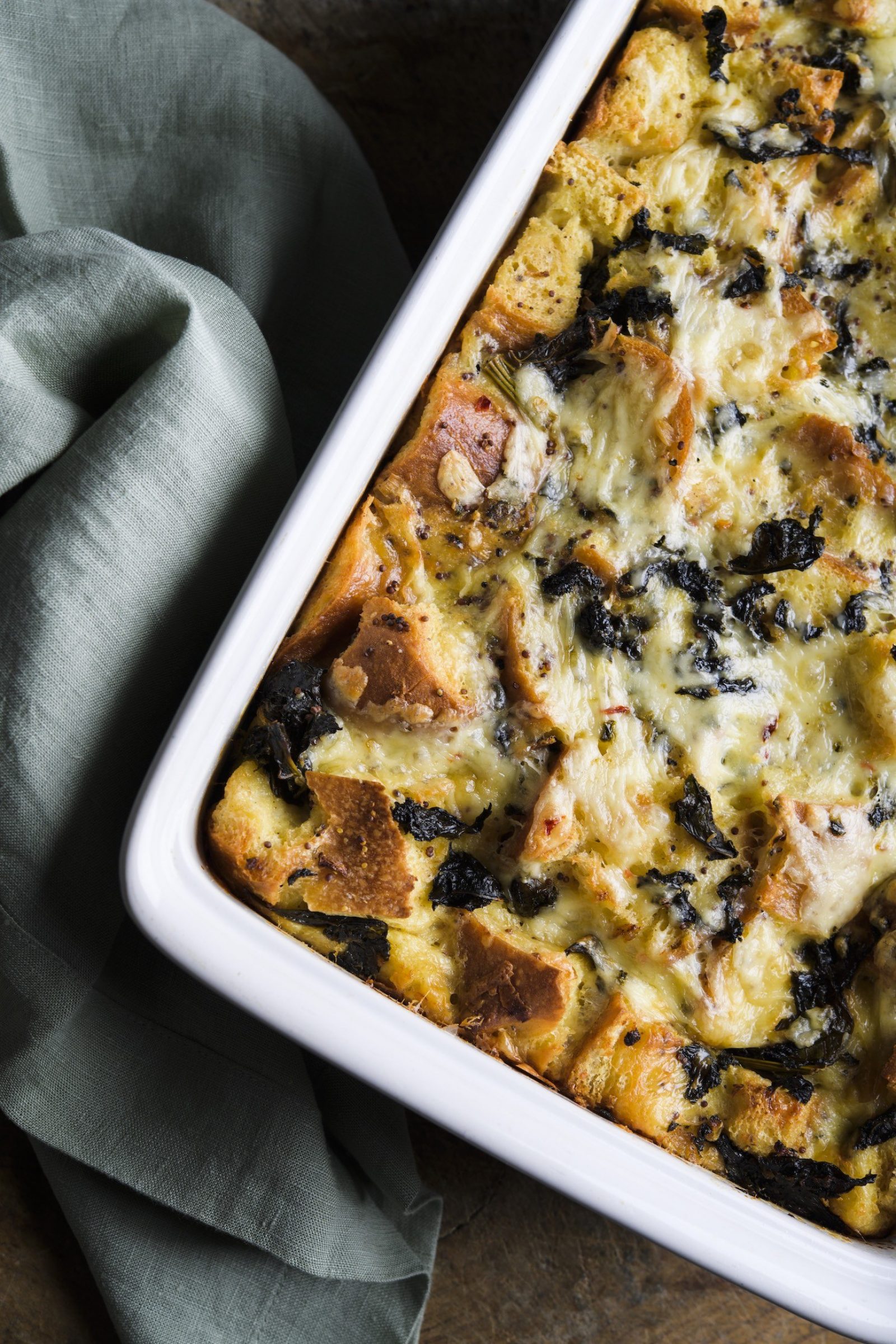 kale-pepper-jack-cheese-bread-pudding