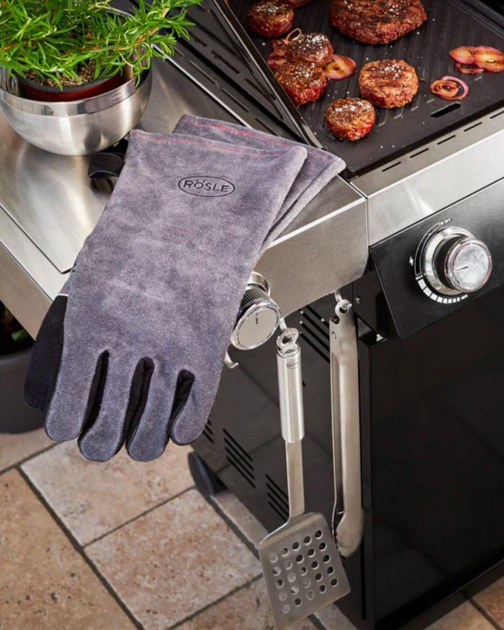 RÖ SLE Barbecue Leather Grilling Gloves