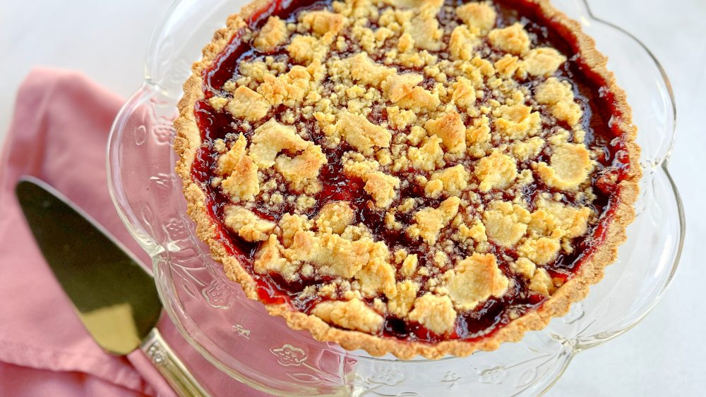 This streusel topped jam tart is no risk all reward 1