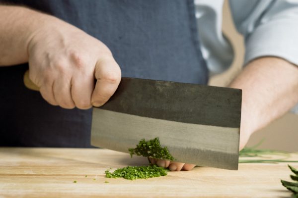 Chinese vegetable cleaver step 1