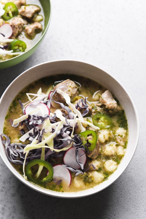 Pork and Hominy Stew with Cilantro and Lime (Posole) - Fast & Slow