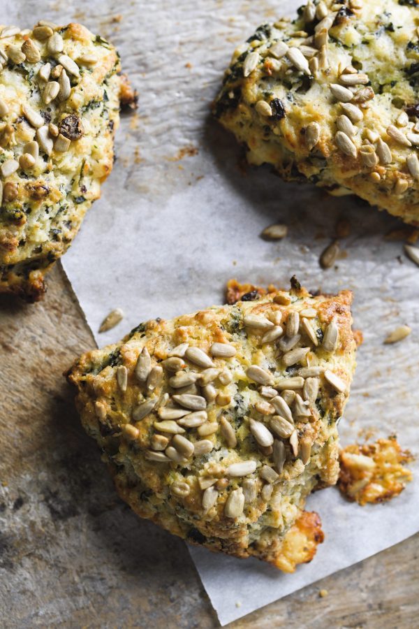 Savory Kale and Two-Cheese Scones