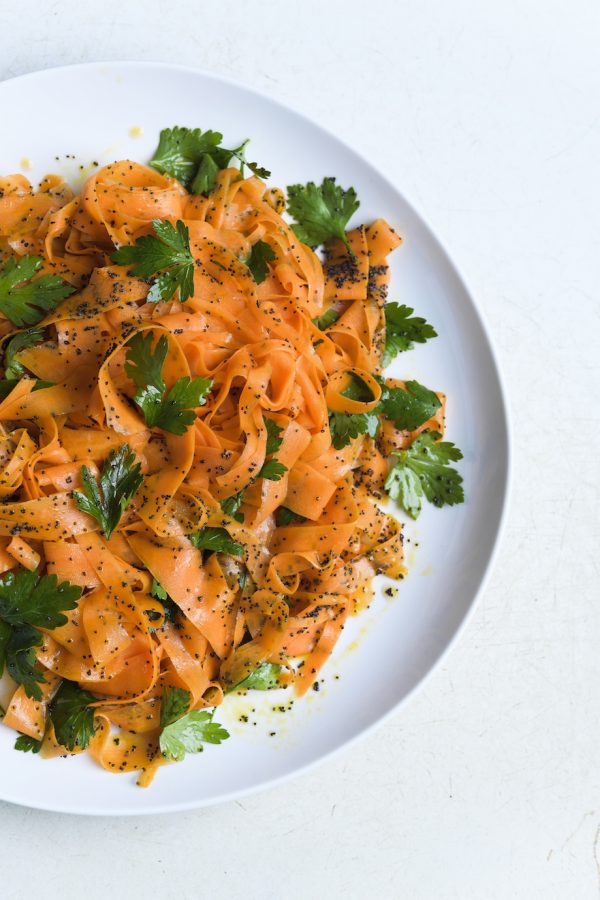 Shaved Carrot Salad with Poppy Seeds and Parsley (Zanahorias Dulces)