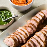 Pork Tenderloin with Salsa Verde and Roasted Pepper Sauce - Milk Street, Issue 36