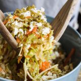 Greek Cabbage Salad with Carrots and Olives (Politiki Salata)