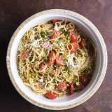 Pasta with Pistachios, Tomatoes and Mint